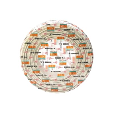 Imagen referencial de la serie: Cable de control GPT INDECO 10000695 · 18 AWG, 300V, aislamiento PVC, blanco, x rollo (rollo 100m)
