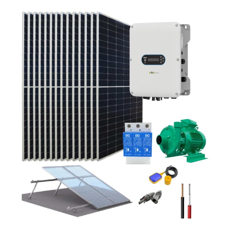 Kit bomba de agua solar INVT SP100 · 39.69kWh/día 380V 3HP (INVT-KIT-BOMBA-AGUA-SOLAR-SP100-39.69KWH/DIA-380V-3HP)