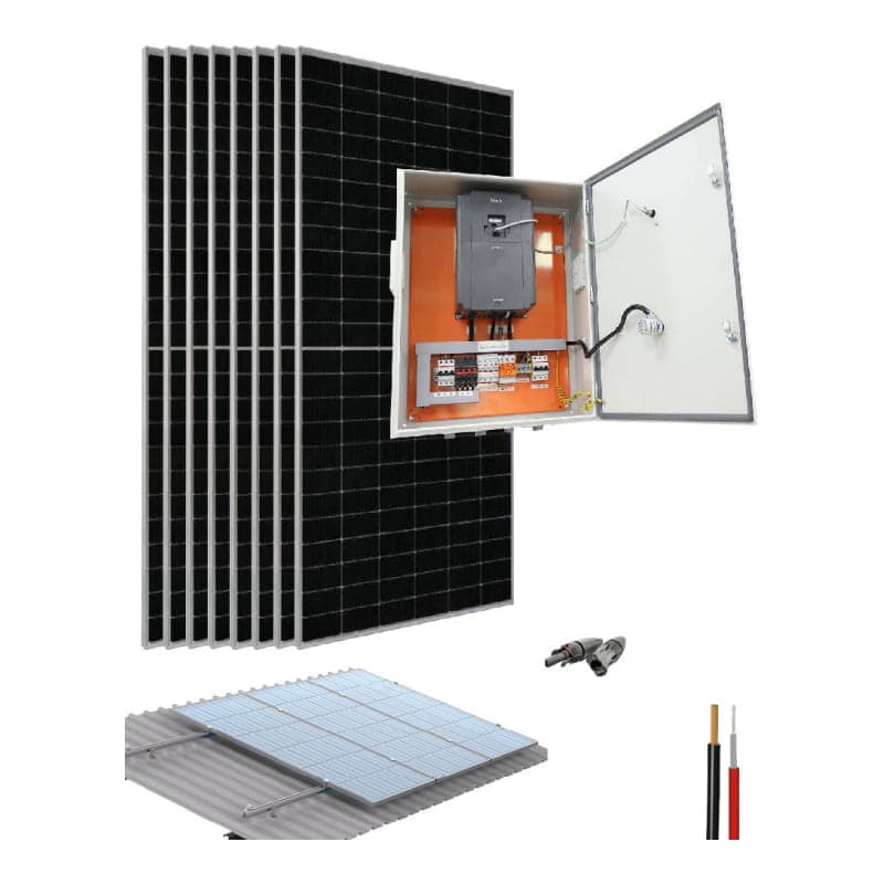Kit bombeo solar INVT GD100 · 220V hasta 2HP (INVT-KIT-BOMBEO-GD100-220V-2HP)