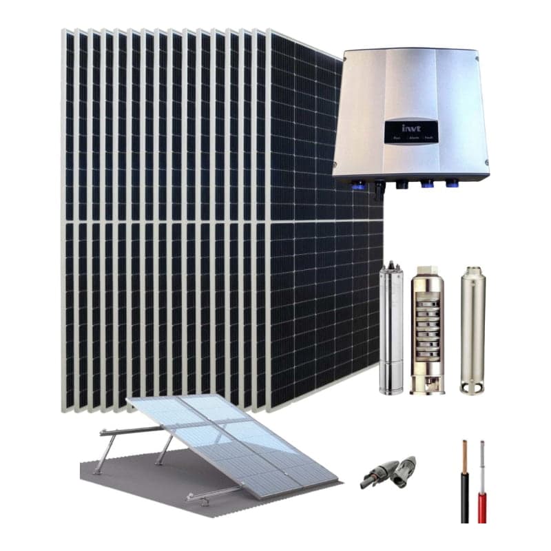 Kit bombeo solar directo sumergible INVT · 3HP 5.5kW 220V con bomba (INVT-KIT-BOMBEO-3HP-5.5KW-220V)