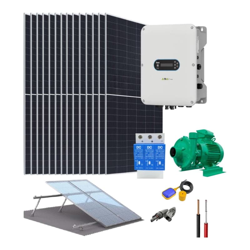 Electrobomba con panel solar INVT SP100 · 39.38kWh/día 380V 3HP (INVT-ELECTROBOMBA-PANEL-SOLAR-SP100-39.38KWH/DIA-380V-3HP)