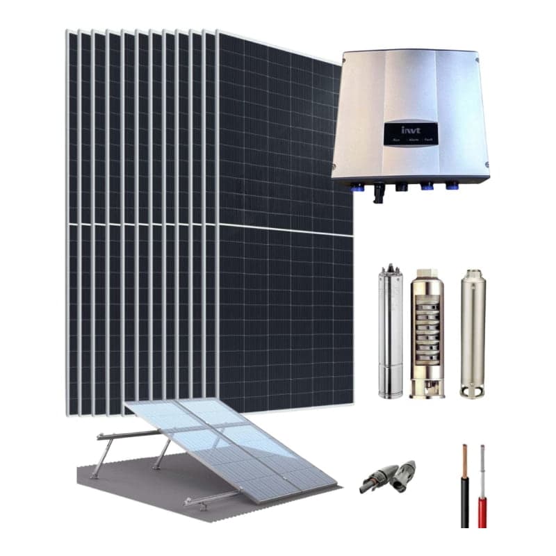 Kit bombeo con energía solar INVT STAIRS · 3HP 5.5kW 220V con bomba (INVT-KIT-BOMBEO-STAIRS-3HP-5.5KW-220V)