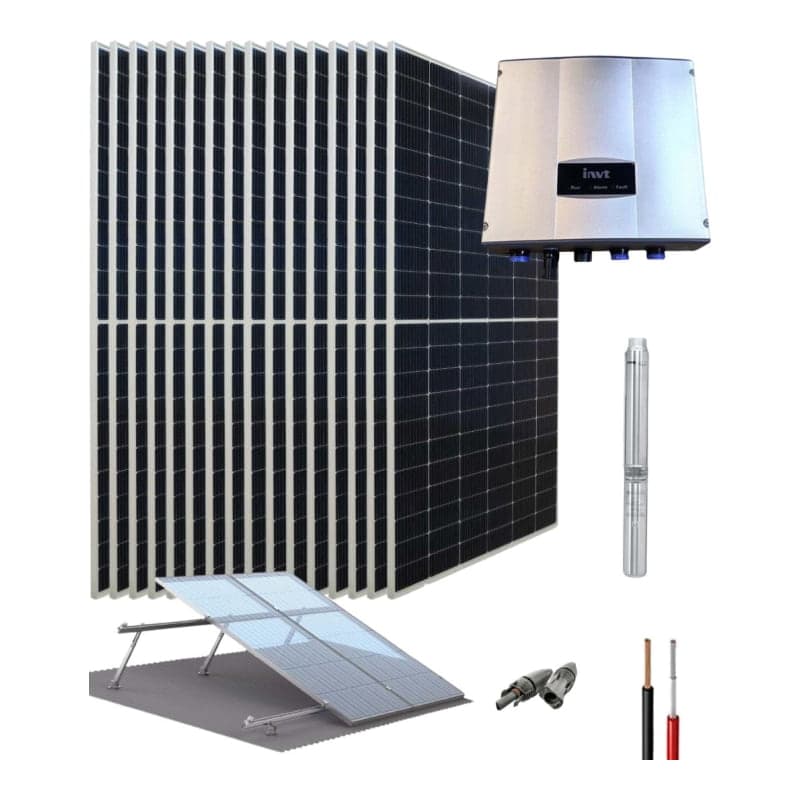 Kit bombeo solar para pozo INVT Franklin · 3HP 5.5kW 380V con bomba (INVT-KIT-BOMBEO-FRANKLIN-3HP-5.5KW-380V)