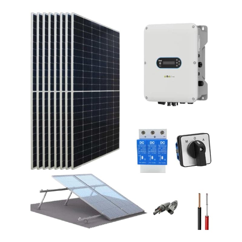 Panel solar para bomba de agua INVT SP100 · 2HP 22.68kWh/día 380V (INVT-KIT-BOMBEO-SP100-2HP-22.68KWH/DIA-380V)