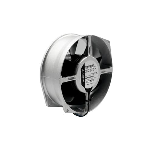 Ventilador con aspas de metal JASON FAN FJ16052MABD · 230VAC 60Hz 172x150x55mm