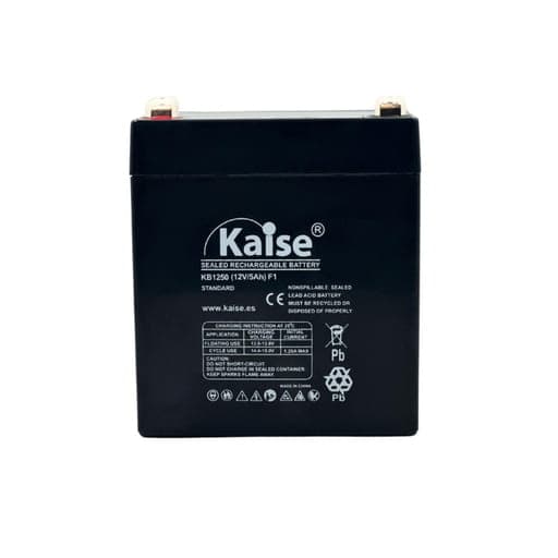 Batería KAISE KB1250 · 12V 5AH vrla AGM terminal superior