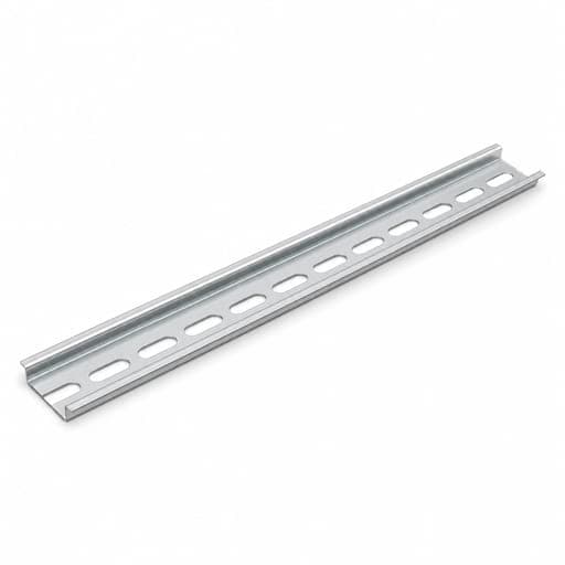 Imagen referencial de la serie: Riel DIN plateado KASEEY DS1075-1M-B · ancho/alto 35×7.5mm, 1 metro