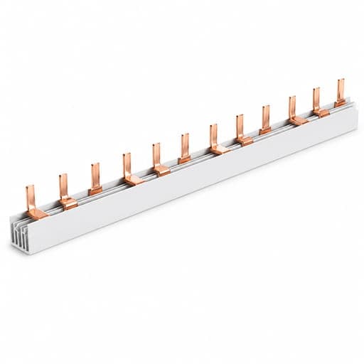Imagen referencial de la serie: Peine de distribución tipo pin KASEEY KP031210 · 3 polos, 63A, 12 polos