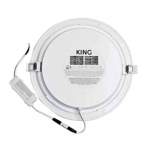 Downlight circular empotrable KING KRFP-12W-WW · 12W 100-240VAC luz cálida 3000K