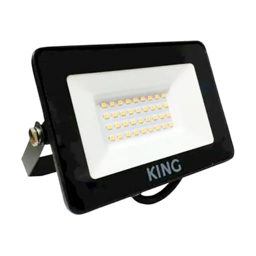 Reflector LED KING KFL30-CW · 20W 185-260VAC luz fría 6500K