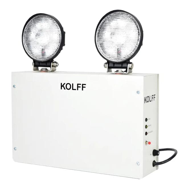 Luminaria de emergencia LED KOLFF · 2x8, 3 hrs 200 MT2 interior (950 LÚMENES) ET-2002 LED (KOLFF-LUMINARIA-EMERGENCIA-2X8-3-200-950-2002)