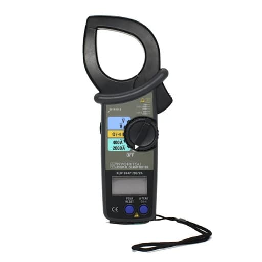 Pinza amperimétrica KYORITSU 2002PA · 400A-AC, 750VAC/1KVDC, 400kΩ, continuidad, Ø55mm CAT