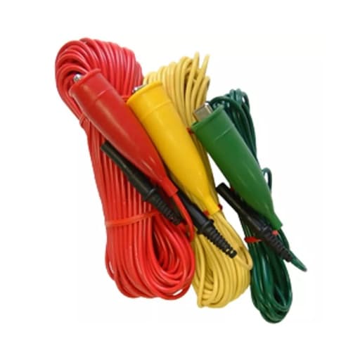 Juego cable para telurómetro KYORITSU 7095A · verde/amarillo/rojo 5/10/20m compat. 4102A, 410
