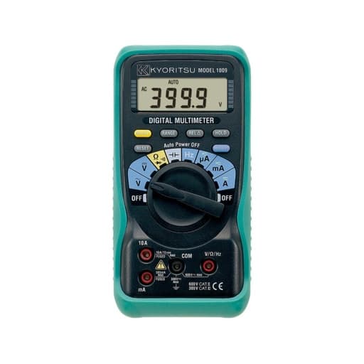 Multímetro digital KYORITSU 1009 · 10A-AC/DC 600V-AC/DC hz, 40MΩ, capacitancia, diodo, contacto