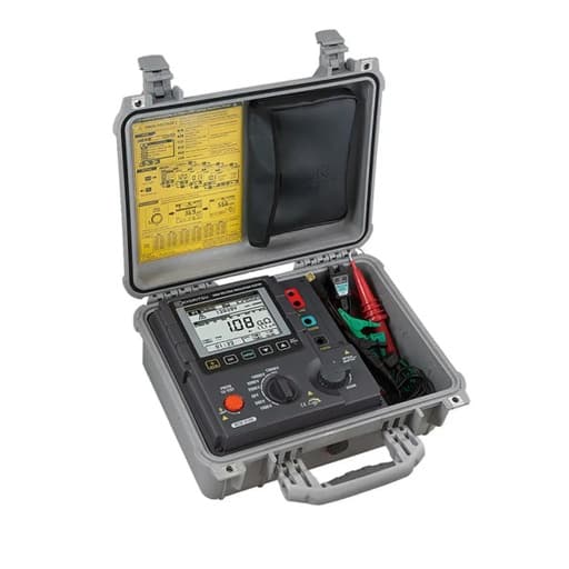 Megóhmetro digital KYORITSU 3128 · 500/1kV/2.5kV/5kV/10kV/12kV 35TΩ, USB. CAT IV 600V