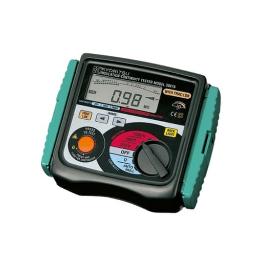 Megóhmetro digital KYORITSU 3007A · 250/500/1000V 2000MΩ CAT III 300V con pantalla iluminada