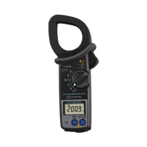 Pinza amperimétrica KYORITSU 2009R · 2kA-AC/DC, 750VAC/1KVDC, hz, 4kΩ, continuidad, Ø55mm