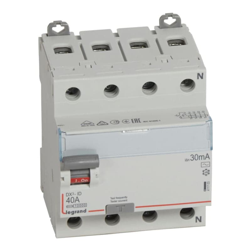 Interruptor diferencial LEGRAND 411703 · 4x40A 30mA. DX3-ID