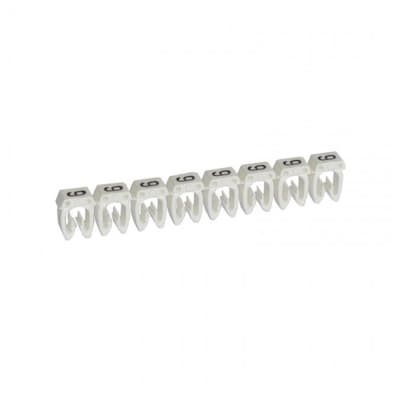 Marcador cab LEGRAND 038219 · 3 CABLES-0.5A 1.5mm² - número 9 blanco por unidad