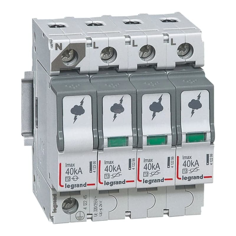 Limitador de sobretensión LEGRAND 412245 · T2 3P+N 320V