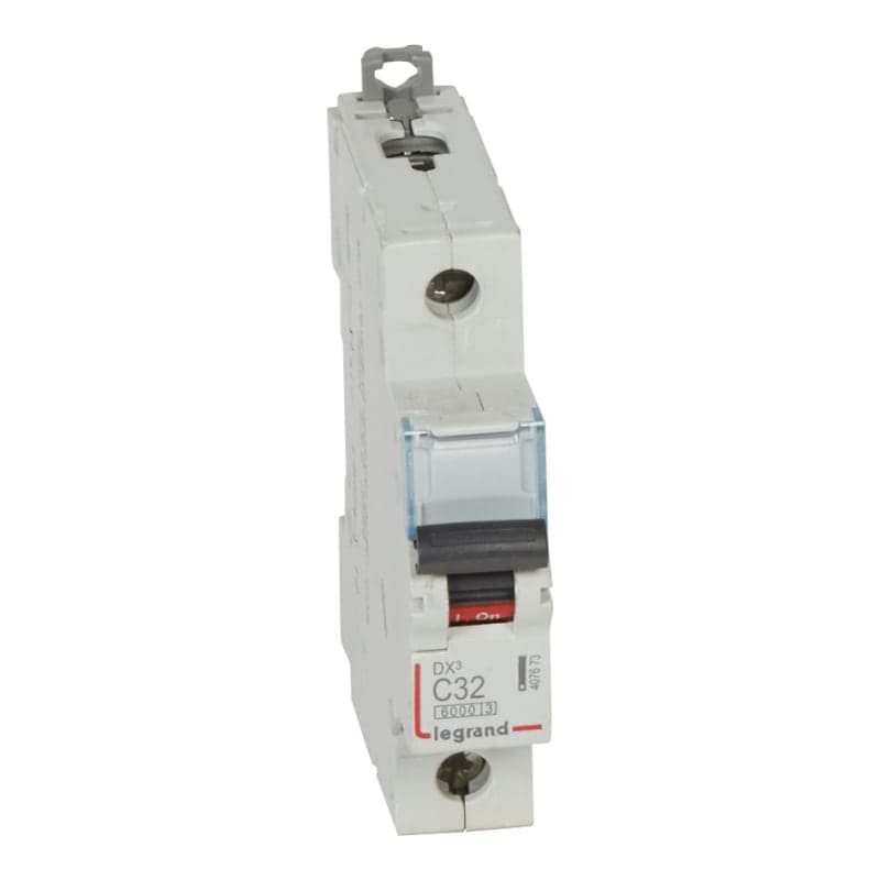 Interruptor termomagnético DIN LEGRAND 407673 · DX3 6000 C32, 1x32A, IEC 60947, 10kA/220VAC