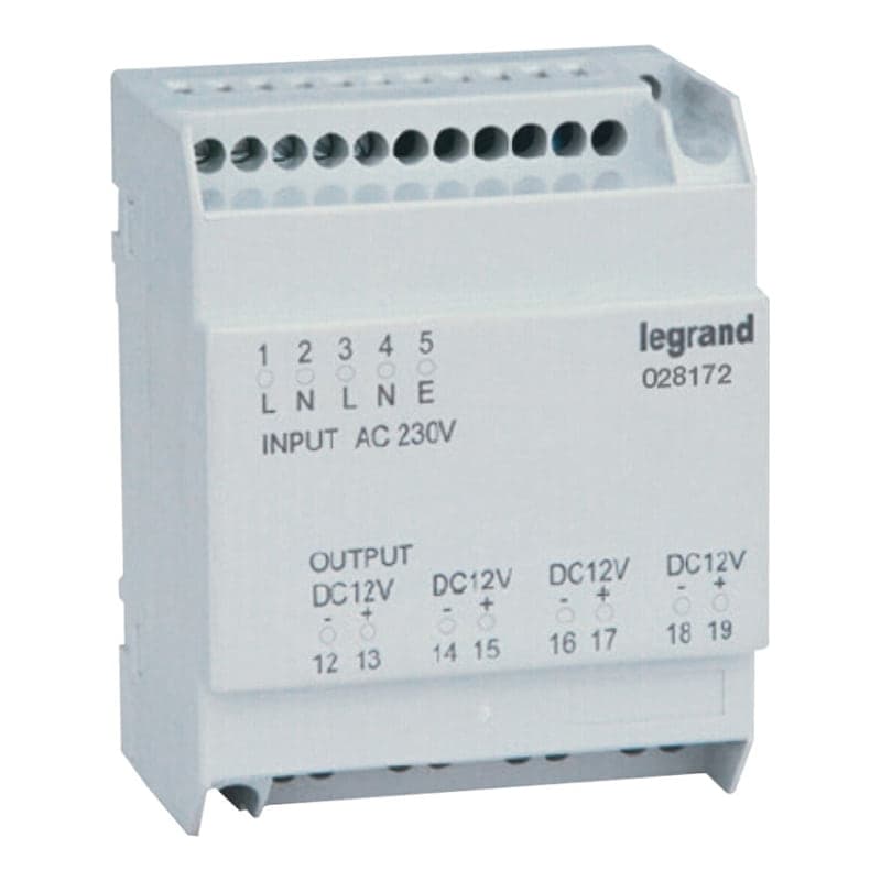 Alimentación auxiliar externa LEGRAND 028172 · 230VAC/VDC (obligatorio para DMX³ 1600)