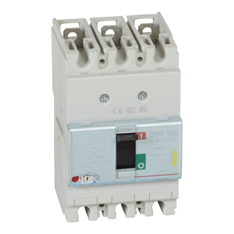 Interruptor termomagnético LEGRAND 420004 · DPX3 160 LCD 3P, regulable 64A a 80A 16kA/400VAC