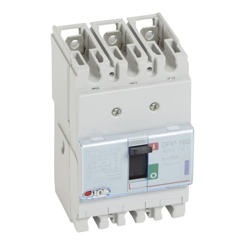 Interruptor termomagnético LEGRAND 420121 · DPX3 160 3P reg 20A A 25A 50kA/380-415VAC