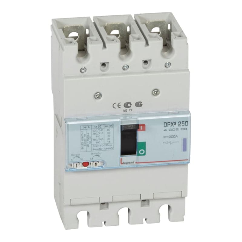 Int LEGRAND 420268 · termomagnético DPX3 250 3P reg 160A 200A-50kA 380/415VAC