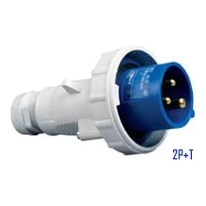 Enchufe aéreo LEGRAND 555324 · 2P+T 16A 250VAC IP67 azul