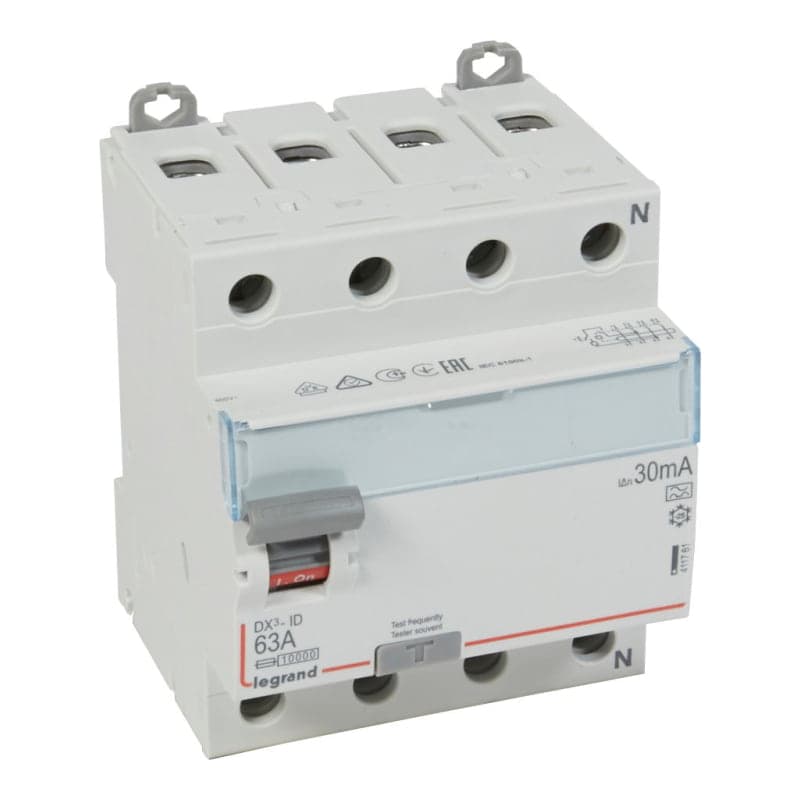 Interruptor DIFERENCIALl LEGRAND 411761 · DX3, tipo A 4x63A 30mA 400V