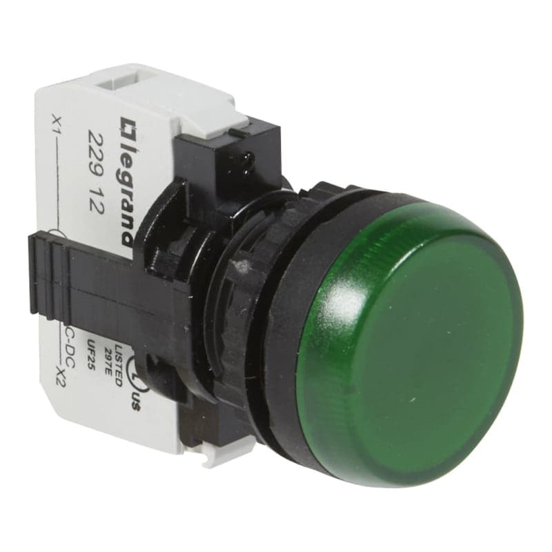 Piloto de señalización con LED LEGRAND 023772 · verde 12A 24VAC/VDC