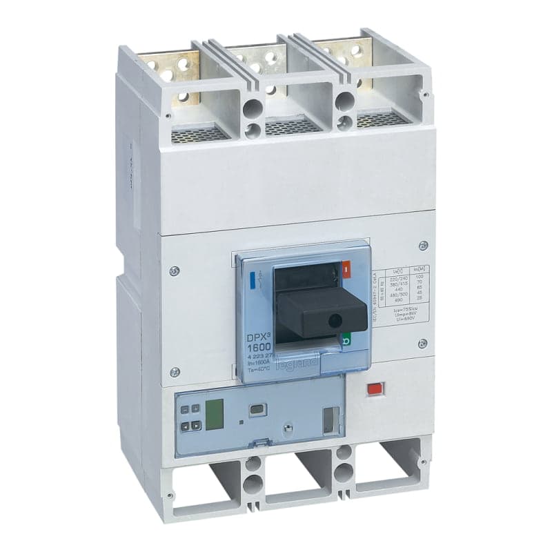 Interruptor electrónico LEGRAND 422327 · DPX3 1600 3P, S2 (LSI) 640 -1600A, 70kA - 380/415VAC