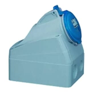 Toma de sobreponer LEGRAND 555154 · 2P+T 16A 250VAC IP44 azul 6H P17
