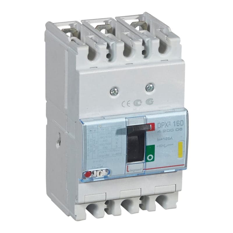 Interruptor termomagnético LEGRAND 420006 · DPX3 160 LCD 3P, regulable 100A a 125A 16kA/400VAC