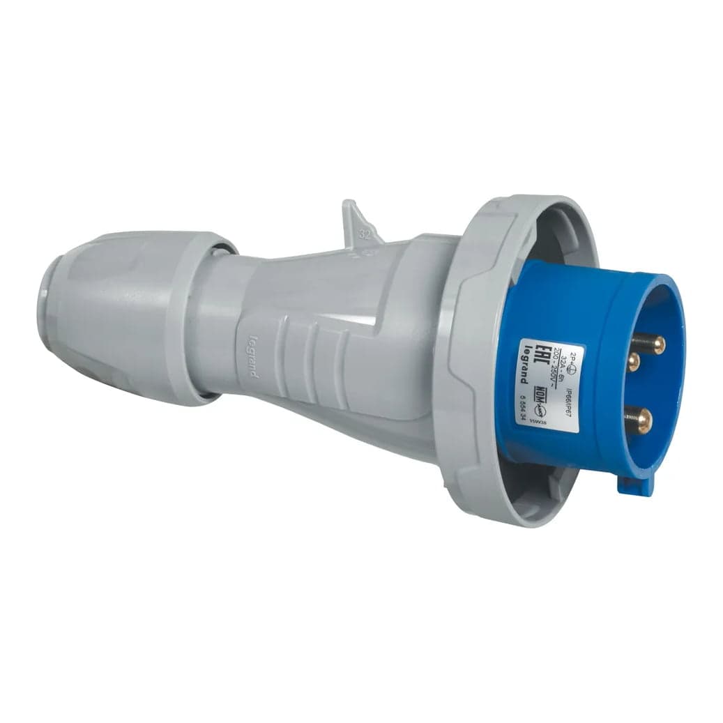 Enchufe aéreo LEGRAND 555435 · 3P+T 32A 250VAC azul