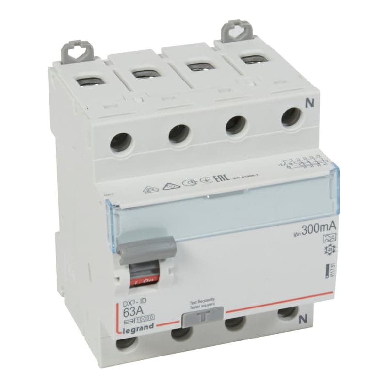 Interruptor diferencial LEGRAND 411781 · DX3-ID 4x63A tipoa, 300mA 230V 4MOD. DIN neutro