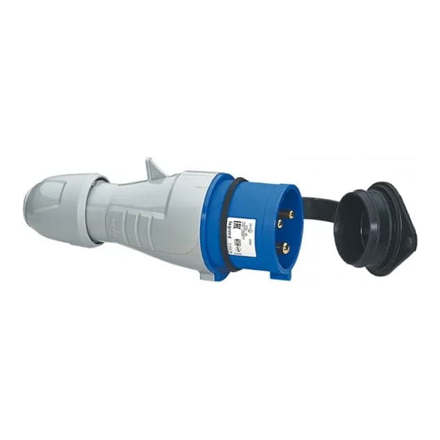 Enchufe aéreo LEGRAND 555124 · 2P+T 16A 250VAC IP44 azul - 6H P17