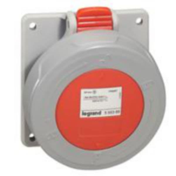 Toma de empotrar LEGRAND 555488 · 3P+T 32A 415VAC IP67 rojo