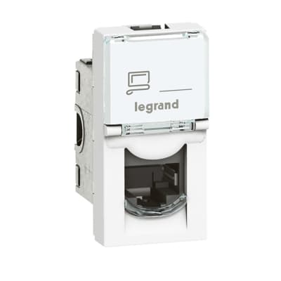 Toma LEGRAND 76561 · RJ45 UTP CAT.6 1 módulo blanco Mosaic
