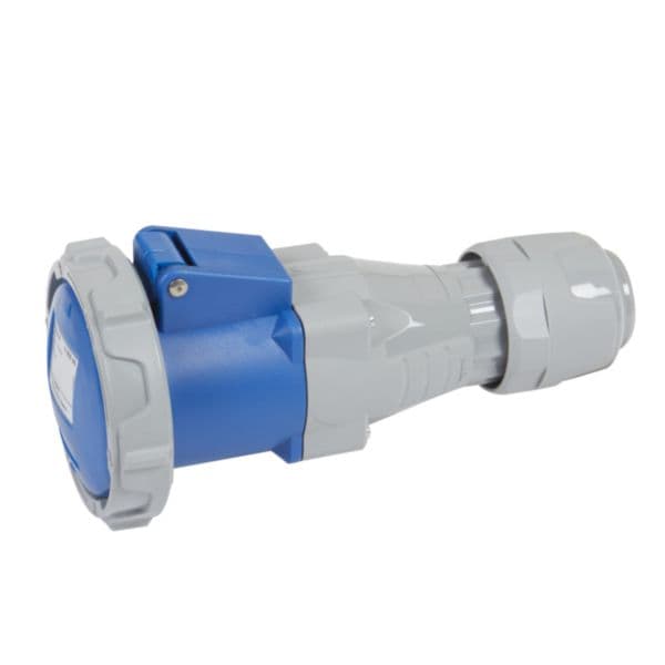Toma aérea LEGRAND 555505 · 3P+T 63A 250VAC IP67 azul 9H P17
