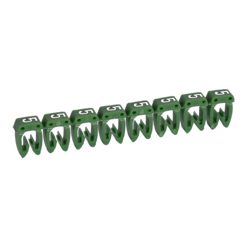 Marcador cab LEGRAND 038215 · 3 CABLES-0.5A 1.5mm² - número 5 verde por unidad
