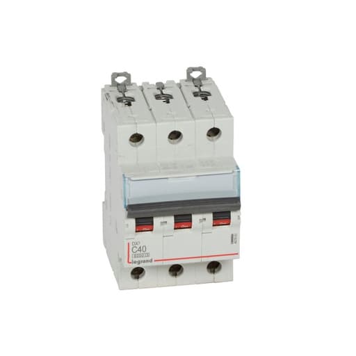 Interruptor termomagnético LEGRAND 407863 · 3P 40A 230VAC 6/10kA curva C DX3