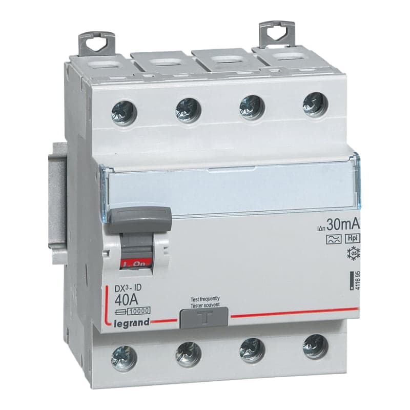 Interruptor diferencial LEGRAND 411695 · DX3 tipo F - super inmunizado 4x40A 230V 30mA