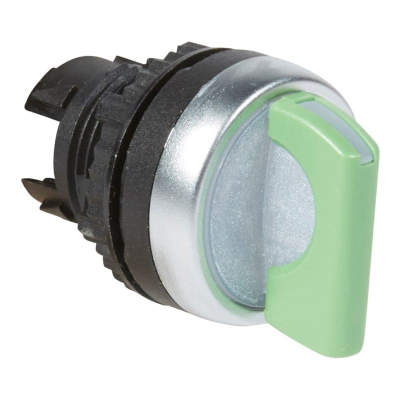 Cabeza para selector giratorio luminoso LEGRAND 024052 · verde 3 posiciones fijas 45°