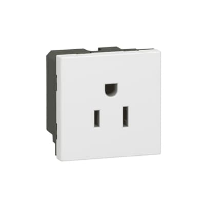 Dado tomacorriente americano LEGRAND 077504 · 2MOD blanco 2P+T 15A 127V