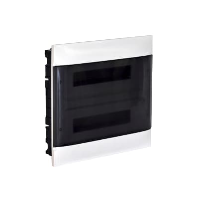 Tablero practibox LEGRAND 135012 · 24 polos para empotrar puerta ahumada