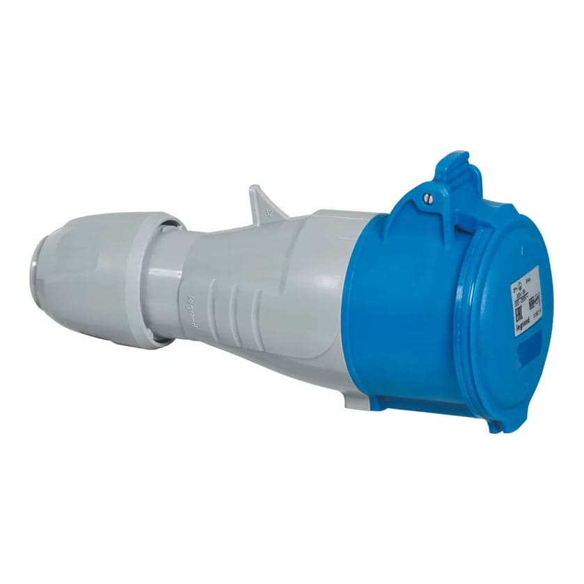 Toma aérea LEGRAND 555215 · 3P+T 32A 250VAC IP44 azul 9H P17