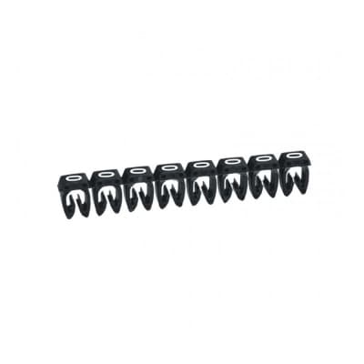 Marcador cab LEGRAND 038230 · 3 CABLES-4A 6mm² - número 0 negro por unidad
