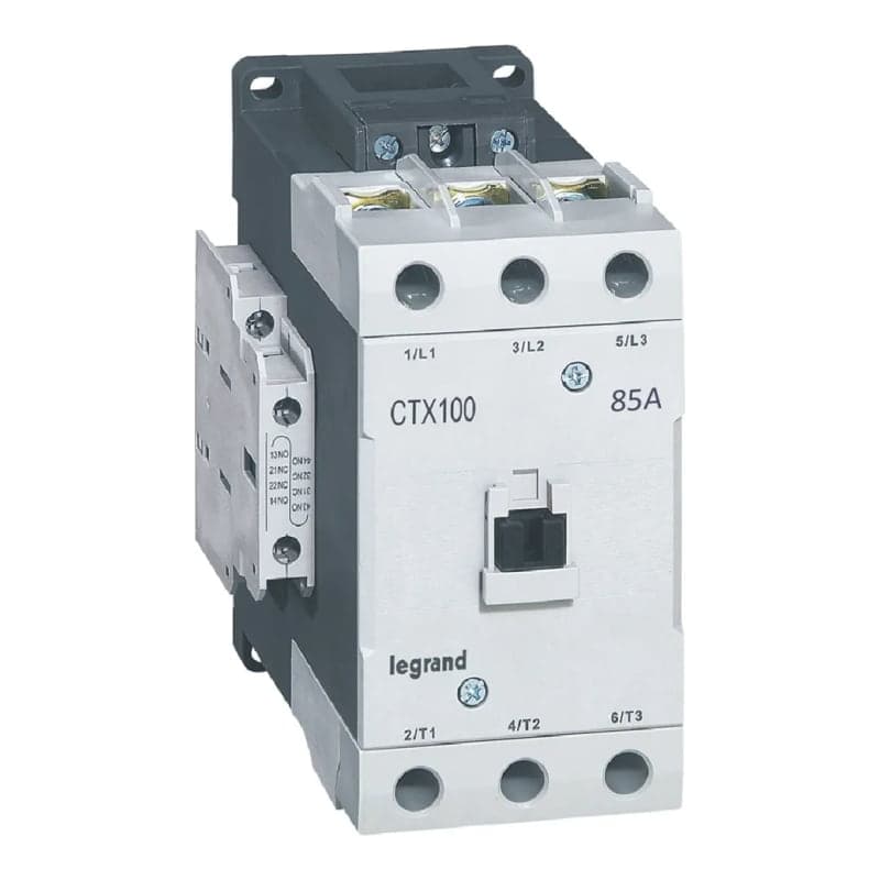 Imagen referencial de la serie: Contactor LEGRAND 416204 · CTX3 85A equipado con 2NA+2NC Y bobina de 110V AC